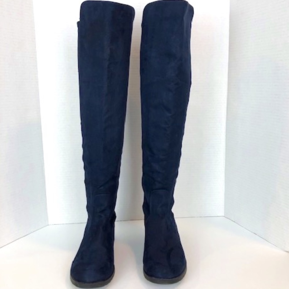 Unisa Unhudy The Knee Boot, Dark Blue Women Sz 7.5M